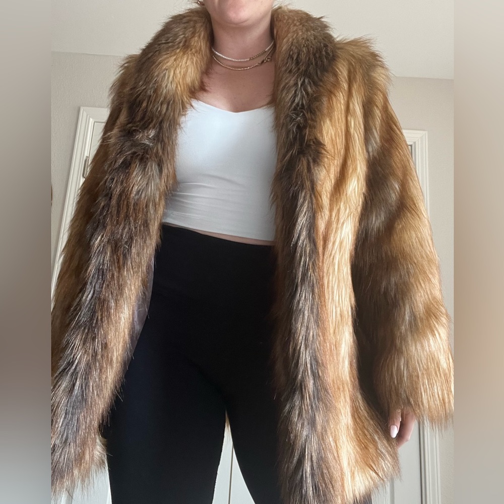 Brown Faux Fur Coat. Brand new with tags.